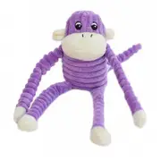Zippy Paws Spencer Crinkle Monkey Plush Dog Squeaker Toy - 2 Colours