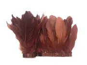1 Yard - Brown Goose Pallet Parried Feather Trim Nagoire Satinettes Supply