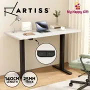 Artiss Standing Desk Motorised Height Adjustable Sit Stand Desks White 140CM