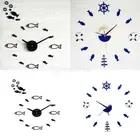 Mediterranean Style Wall Clock Rudder Tower Cute DIY Mute Clock Decor