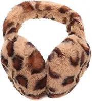 [TOVINANNA] Leopard Print Ear Muffs For Women Winter Fluffy Earmuffs Cozy Warm Ear Covers For Outdoor Cold Weather Protection Stylish Comfortable Winter Accessories