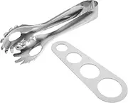CHICAMPERA Stainless Steel Spaghetti Server Set Precision Pasta Tongs Spoon Kitchen Utensils for Portion Control Easy to Clean Pasta Serving Tools