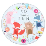 2PCS Soft Cotton Baby Kids Game Gym Activity Play Mat Crawling Blanket Floor Rug Baby Play Mat