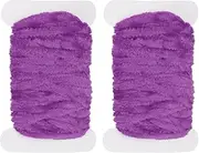 uxcell Chenille Fly Tying Total 10 M, 2 Pack Rayon Chenille Fly Tying Materials Line Fly Thread Supplies for Making Fishing Hook Jig Making Fly Patterns Fly Fishing, Purple