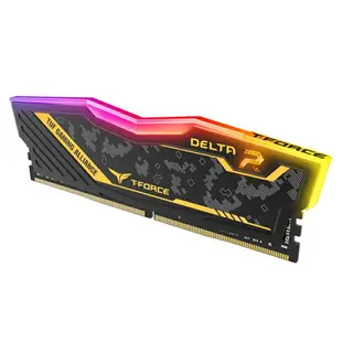 【最高折200+跨店點數22%回饋】TEAM 十銓 T-FORCE DELTA TUF Gaming Alliance RGB DDR4 3200 雙通道16G/32G/64G 桌上型記憶體/CL16