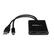 StarTech Use this adapter to connect two independent displays to a single mDP 1.2 port MSTMDP122DP