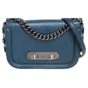 Coach Women’s Leather Swagger Shoulder Bag Blue NWT
