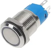 GLEAVI 16mm Stainless Steel Push Button Ip66 Waterproof Self-Locking 12v Auto Reset Industrial Circuit Control Switch