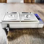 1/2 Size Stainless Steel Food Warmer Commercial Steam Table 4'' Deep 110V New