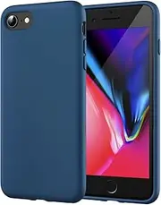 JETech Silicone Case for iPhone SE 3/2 (2022/2020 Edition), iPhone 8 and iPhone 7, 4.7-Inch, Silky-Soft Touch Full-Body Protective Case, Shockproof Cover with Microfiber Lining (Cobalt Blue)