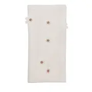 Kim Seybert Florette Napkin in White and Natural