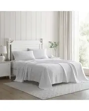 Laura Ashley 300 Thread Count Tierney Cotton Sateen Sheet Set
