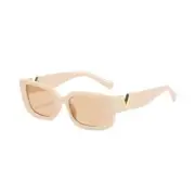 Ladies Designer Sunglasses Women Square Beach Sun Cycling Driving UV400 Beige