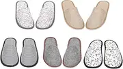 BIUDECO 5-pack Fuzzy Indoor Slippers Men's House Slippers Salon Shoes Home Footwear