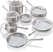 Everclad Stainless Steel Cookware 12 Piece Pots & Pans Set, All Stovetops & Indu