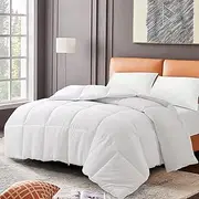 Wichvens Comforter Quilt Super King, All-Season Down Alternative Duvet Insert with Corner Tabs, Soft Microfiber Box Stitched Blanket for Kids, Teens, or Adults - White - Super King(270 * 240cm)