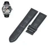 22mm Black Leather Strap For Tissot T-Complication Squelette Mechanical T0704051