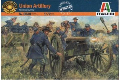 1/72 Civil War Union Artillery Soldiers Figures Italeri 6038