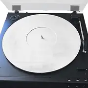 Axiom White Acrylic Turntable Mat - Platter Slipmat for 12" Vinyl Vintage Record Player - Antistatic Cover, Reduces Noise & Sounds from Static & Dust - Tighter Bass Quality, Record Player Mat