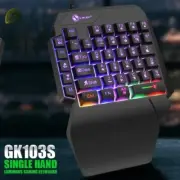 35keys One Handedly Single Hand Mini Gaming Keyboard Wired Backlight Keyboard