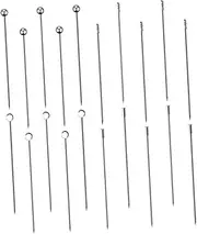 20Pcs Stainless Steel Cocktail Picks Fruit Picks Heads Reusable Drink Skewers for Appetizers and Parties
