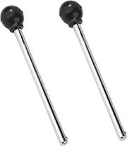 2pcs Weight Stack Pin, 3/8in Diameter 4.4in Locking Space Round Durable Heavy Duty Weight Machine Pin Gym Pin Exercise Machine Accessories for Commercial Gym Family(Black, Silver)