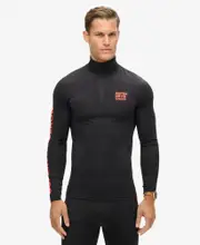 Ski Base Layer Half Zip Top | Black