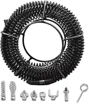 LEDON 12m Drain Snake Pipe Sewer Cleaner Electric Unblocker Sink Pipeline 6 Drill Bit Professional Drain Auger for Pipe Clogs, Roots, and Debris