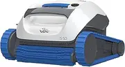 Dolphin S50 Robotic Pool Cleaner Up to 90mins Runtime Up to 8m Floor Robot Pool Vacuum for Above Ground Pool Smart Navigation Single-Level Filtration with Fine Filters PVC Brush Active Brushing