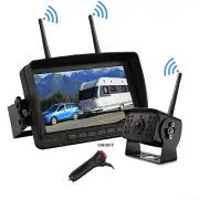 1080P Digital Wireless Rear View Backup Camera+7" Monitor 50m For RV Truck Bus