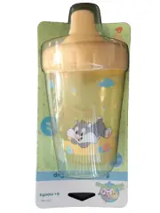 BNWT Looney Tunes 237ml Yellow Spill Proof Plastic Drink Trainer Cup 6+ Months