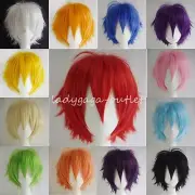Cool Pixie Short Straight Wig Women Men Fashion Cosplay Anime Costume Hair Wig W