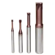 HRC68 UNC3/8 UNF9/16 UNC6-32 Carbide Thread Milling Cutter Three Teeth End mills