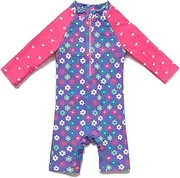 [BONVERANO] One Piece Swimsuit for Baby Girls UPF50+ Sun Protection Sunsuit