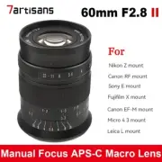 7artisans MF 60mm F2.8 Mark II APS-C Macro Lens For E/EOS-M/RF/FX/Z/M43/L Mount
