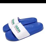 adidas Adilette Shower Bright Royal White Green Men Slides Sandal IE8943 Size 8M