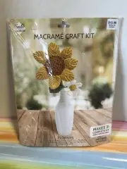 Needle Creations Flowers macrame craft kit advanced skill level sunflower daisy
