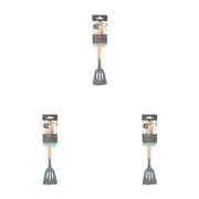 3PK Topchef Non Stick Silicone Slotted Turner w/ Wood Handle Kitchen Spatula