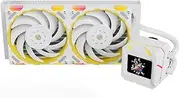 Zeus XT Liquid Freezer CPU Cooler for Desktop with Screen, 240mm, ligent Temperature Control, Optimized Water Pump, Lighting Effect Aura SYNC, Easy Installation, White 240mm