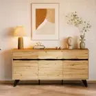 Grayson 3 Door 3 Drawer Large Sideboard Console Tables Buffet Cabinet 160 CM