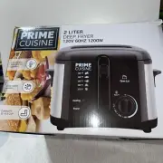 Deep Fryer 2L Prime Cuisine Adjustable Temp Control Cool Touch LG Bsk 120V 1200W