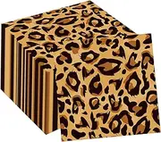 Jajajuegos 40Pcs Leopard Print Party Napkins - 13 inches x 13 inches, 3-Ply Paper Napkins - Safari Leopard Print Animal Print Theme Party Supplies