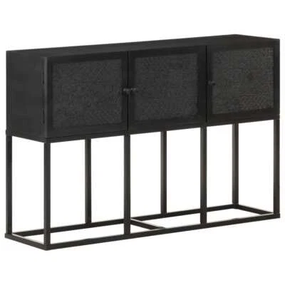 NNEVL Sideboard 115x30x76 cm Solid Mango Wood
