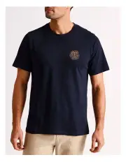[Les Deux] Globe T-shirt in Dark Navy