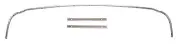 1961-1964 Cadillac Series 62 DeVille, Eldorado convertible top rear tacking rail