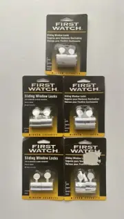 First Watch White Sliding Window Locks Lot Of 5 Pairs #1411