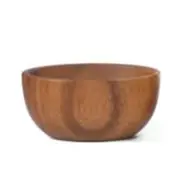 Large soup bowl wood handmade healthy food containers dinner dishes vintage salad rice Japanese style tableware noodles