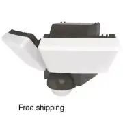 Defiant 180-Degree Bronze Twin Battery Motion Sensor Outdoor LED Flood Lights