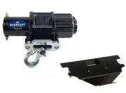 Viper 50 Ft Winch 4500 lb Black w/ Mount For Honda Big Red 200 1982-1984