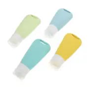 4Pcs Silicone Travel Bottles Lotion Sub Bottles Portable Travel Bottles Makeup